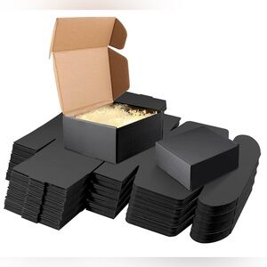 7x6x3 inch Shipping Boxes 26 pack - Black corrugated cardboard